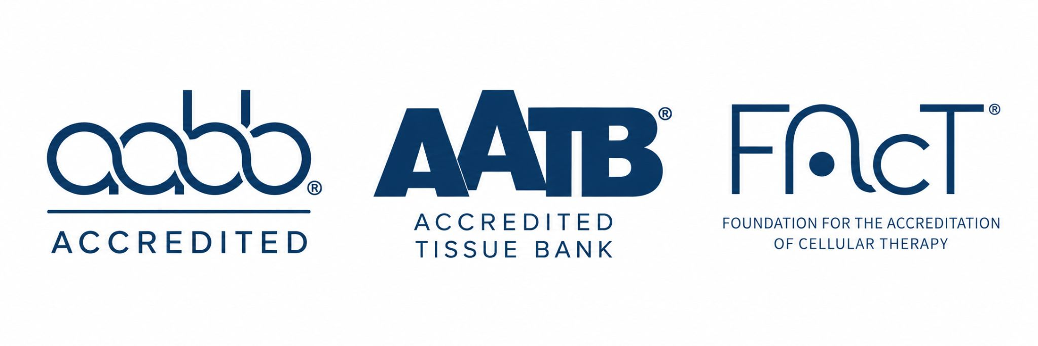 AABB, AATB and FACT accreditation marks