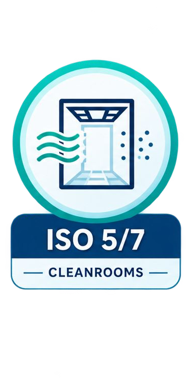 ISO 5 and ISO 7 cleanrooms
